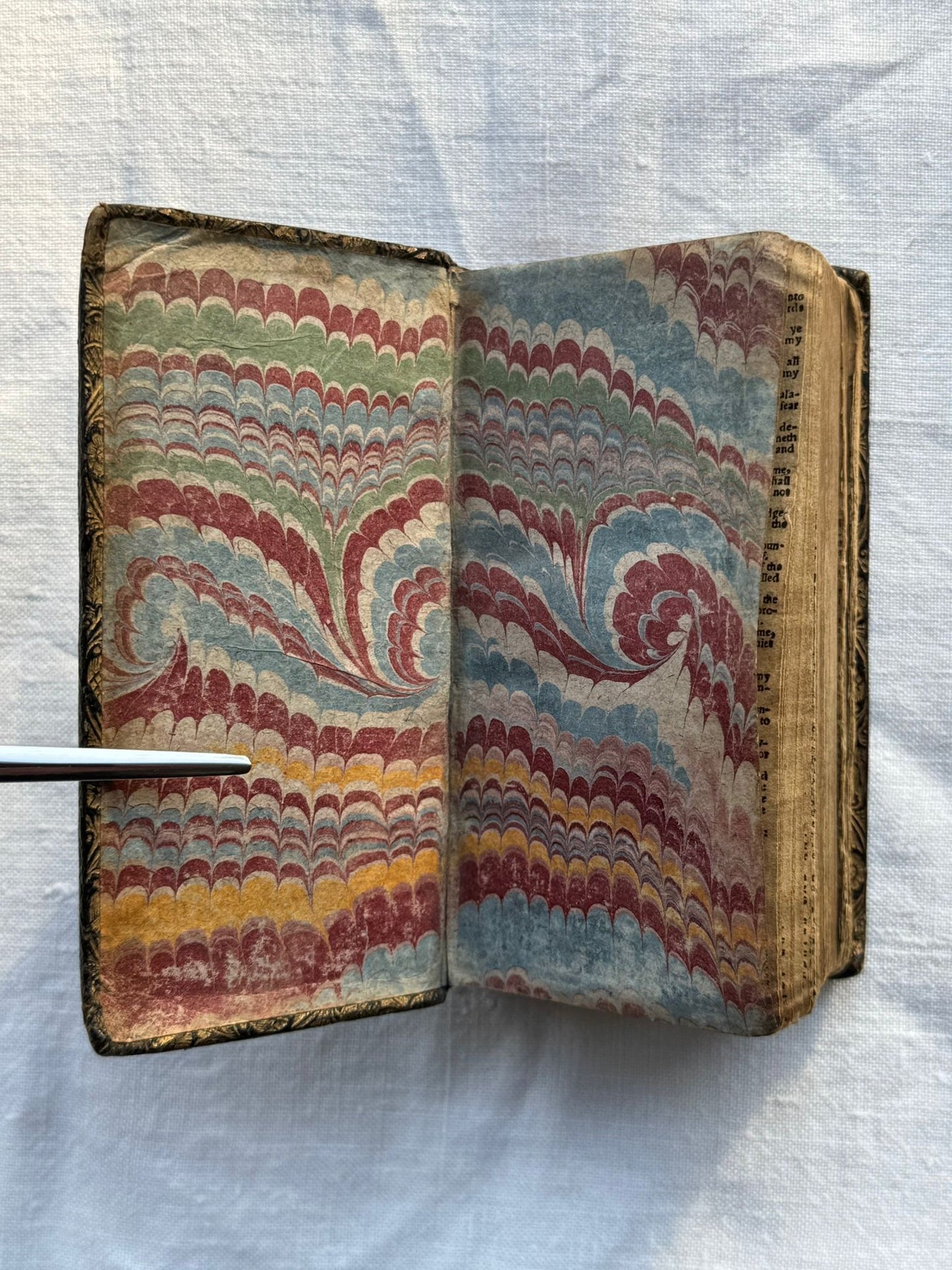 Octavo bible from c1720 in a contemporary Scottish Herringbone binding - Volume 2 (of 2) only