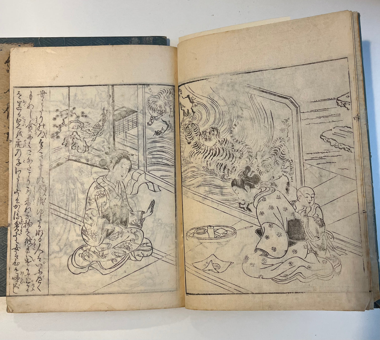 1752 -  Ehon Kotowasagusa (the Picture Book of Proverbs) - Toyonobu