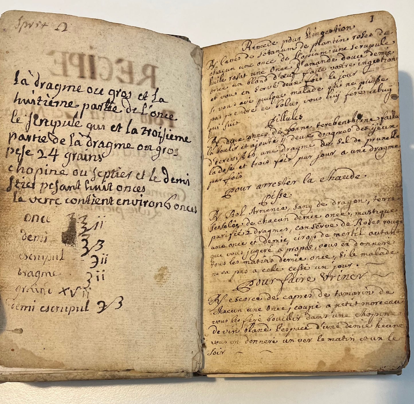 Early 18th Century Manuscript Medical book - Dragons blood and powdered Mummy - 15th Century Antiphonal leaf binding - 18th Century Prayers inserted