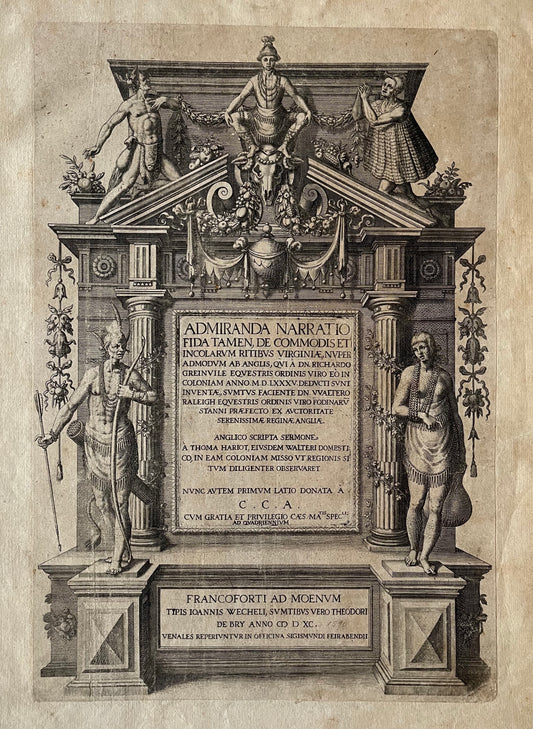 ADMIRANDA NARRATIO FIDA TAMEN, DE COMMODIS ET INCOLARVM RITIBVS VIRGINIAE" - A Brief and True Report - Part 1 Grands Voyages - Thomas Harriot / Theodore De Bry