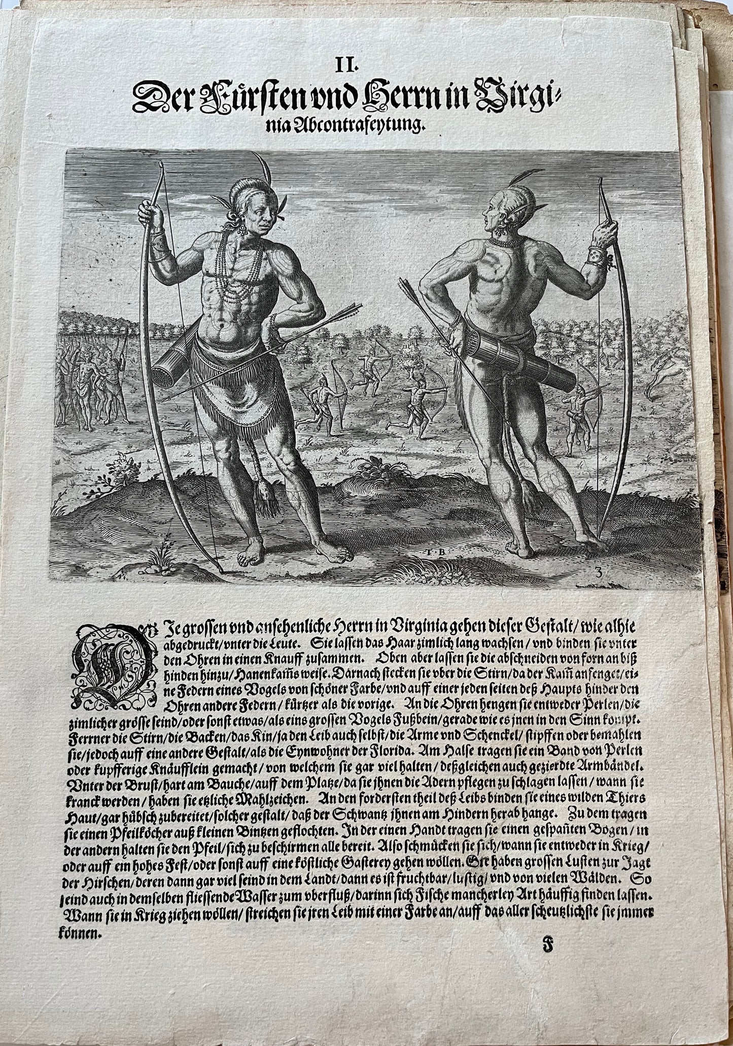 Wunderbarliche, doch warhafftige Erklärung, vonder Gelegenheit vnd Sitten der Wilden in Virginia - 2nd German Edition of De Bry's "Admiranda Narratio" / A Brief and True report - Thomas Harriot - 1600