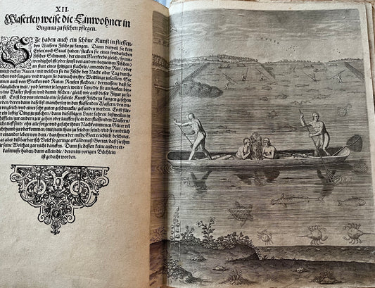 Wunderbarliche, doch warhafftige Erklärung, vonder Gelegenheit vnd Sitten der Wilden in Virginia - 2nd German Edition of De Bry's "Admiranda Narratio" / A Brief and True report - Thomas Harriot - 1600