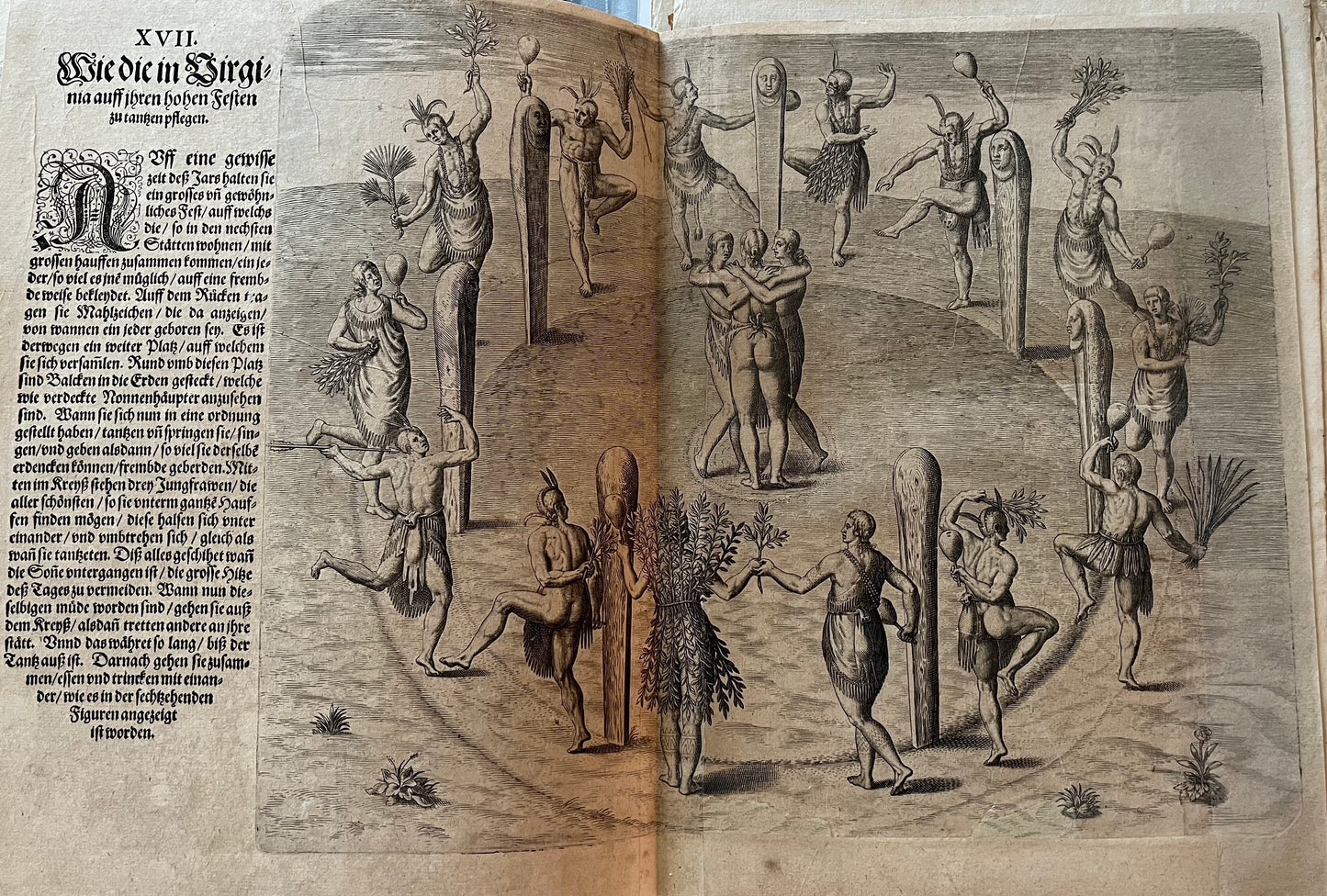 Wunderbarliche, doch warhafftige Erklärung, vonder Gelegenheit vnd Sitten der Wilden in Virginia - 2nd German Edition of De Bry's "Admiranda Narratio" / A Brief and True report - Thomas Harriot - 1600