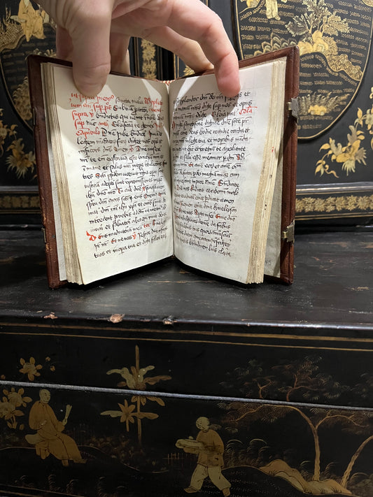 Manuscript German Prayer Book on vellum from the c1420s - Prayers for 25 Sundays after Pentecost / Sermons of Saint Augustine of Hippo