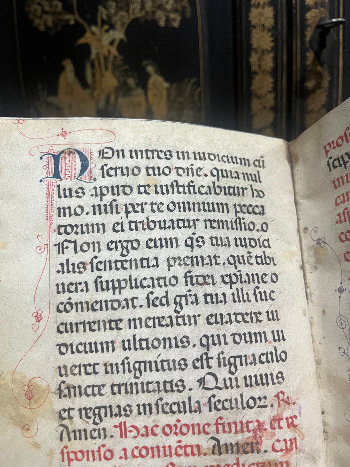 c1500 Manuscript Antiphonal on Vellum for the Mass of the Dead (Missa Pro Defunctis) / Requiem early 16th Century