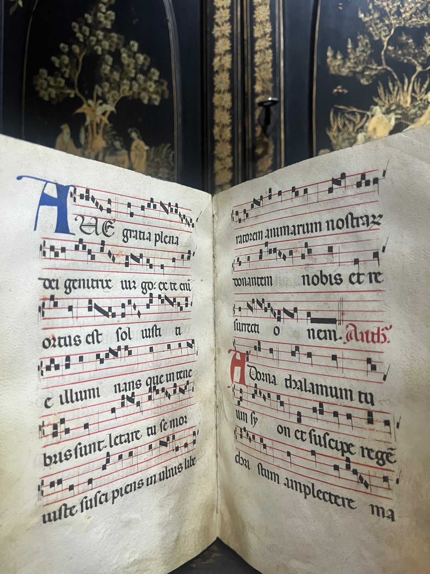 c1500 Manuscript Antiphonal on Vellum for the Mass of the Dead (Missa Pro Defunctis) / Requiem early 16th Century