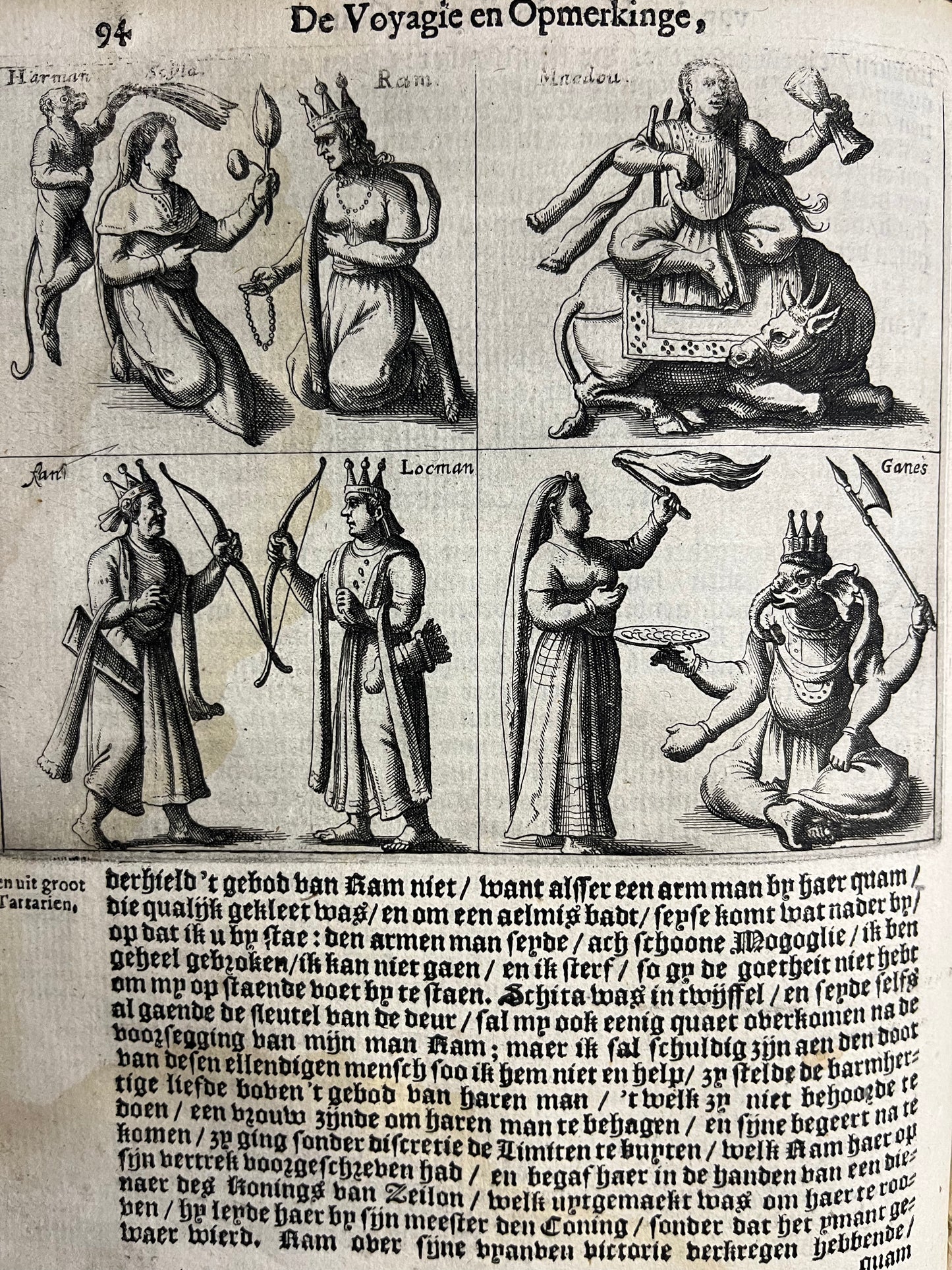 De Reyse en Optkeningh Van den Heer Boulaye le Gouz - Middle East, India, Oxford, Globe Theatre London.