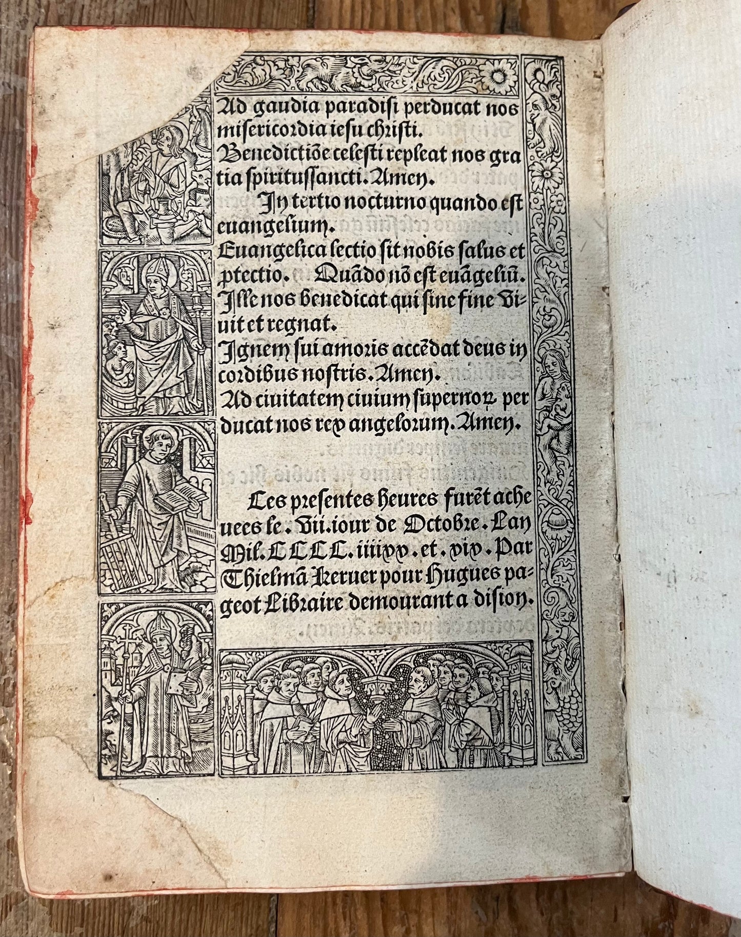 Incunable - 1499 Book of Hours - Hore beate Marie ad usum Cabilonensem - Thielman Kerver