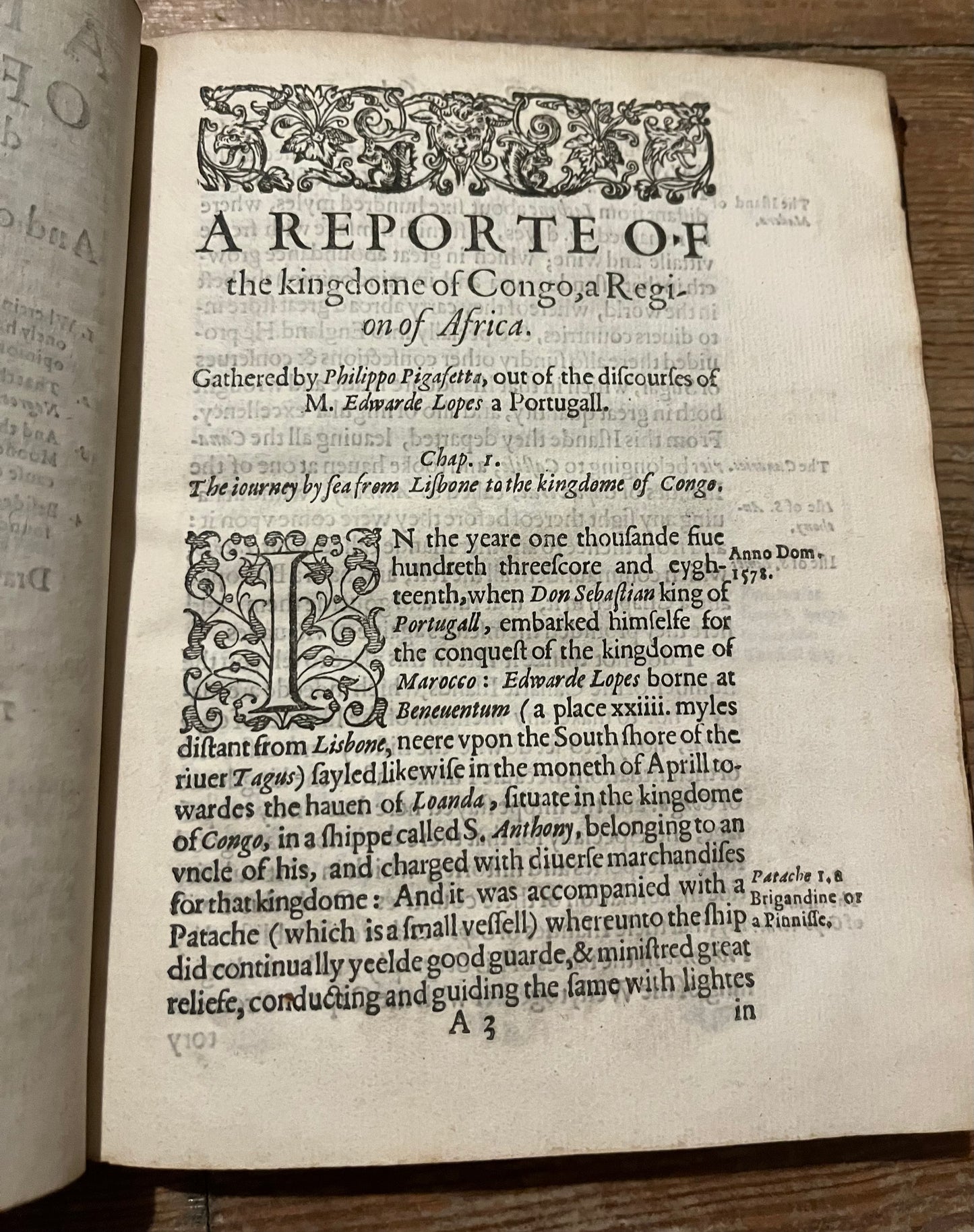 "A report of the kingdome of Congo, a region of Africa And of the countries that border rounde about the same" - 1597 - John Wolfe