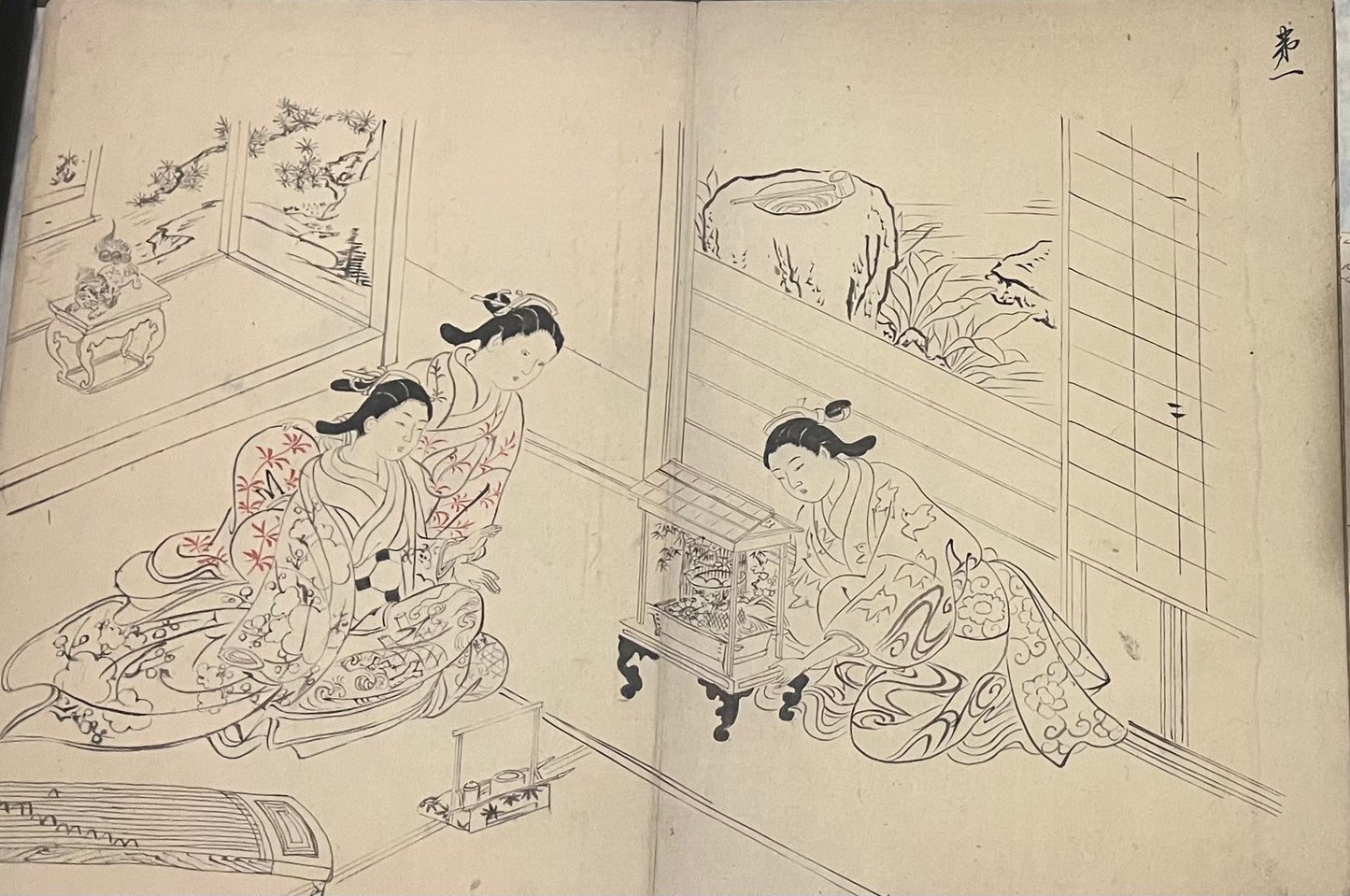 “Album of 26 drawings of Women by Nishikawa Sukenobu – Mid-19th Century likely by Suzuki Kiitsu”