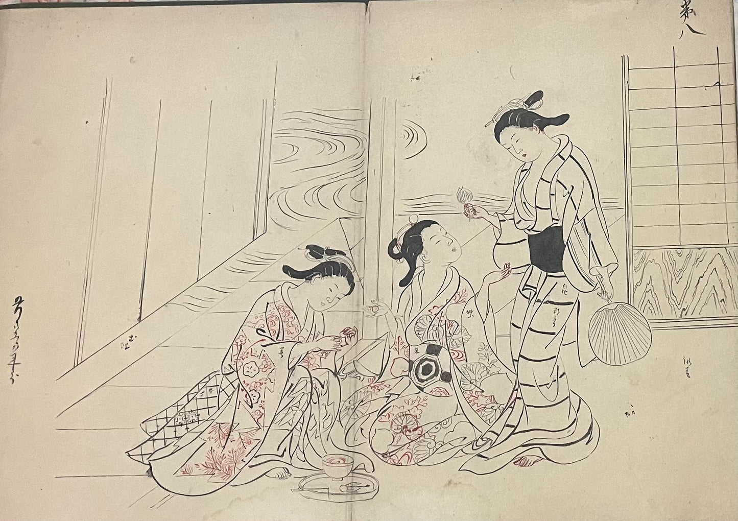 “Album of 26 drawings of Women by Nishikawa Sukenobu – Mid-19th Century likely by Suzuki Kiitsu”