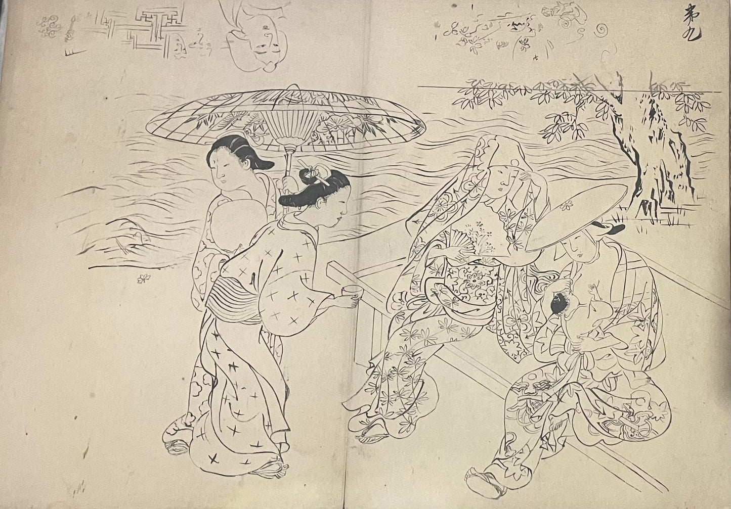 “Album of 26 drawings of Women by Nishikawa Sukenobu – Mid-19th Century likely by Suzuki Kiitsu”