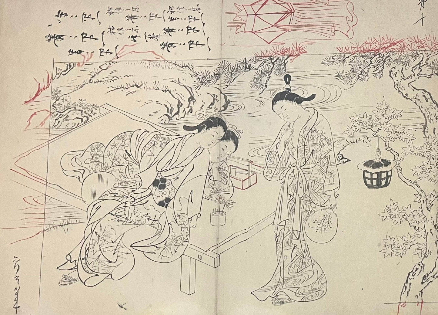 “Album of 26 drawings of Women by Nishikawa Sukenobu – Mid-19th Century likely by Suzuki Kiitsu”