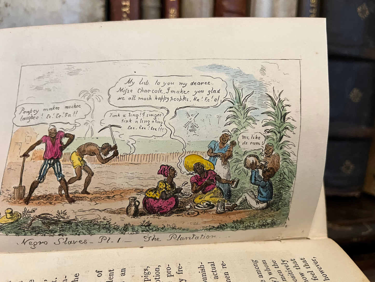 Slavery and Child labour: Important Contemporary Coloured Illustrations by Cruikshank on the Emancipation of British West Indian Slaves and the Regulation of Child Labour in the 1830s.