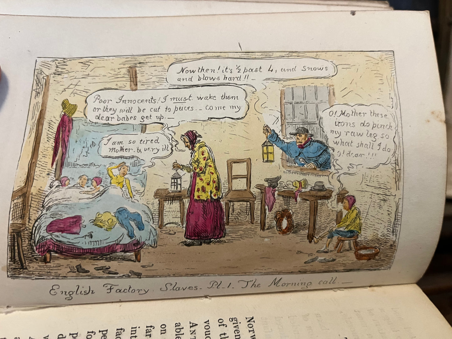 Slavery and Child labour: Important Contemporary Coloured Illustrations by Cruikshank on the Emancipation of British West Indian Slaves and the Regulation of Child Labour in the 1830s.