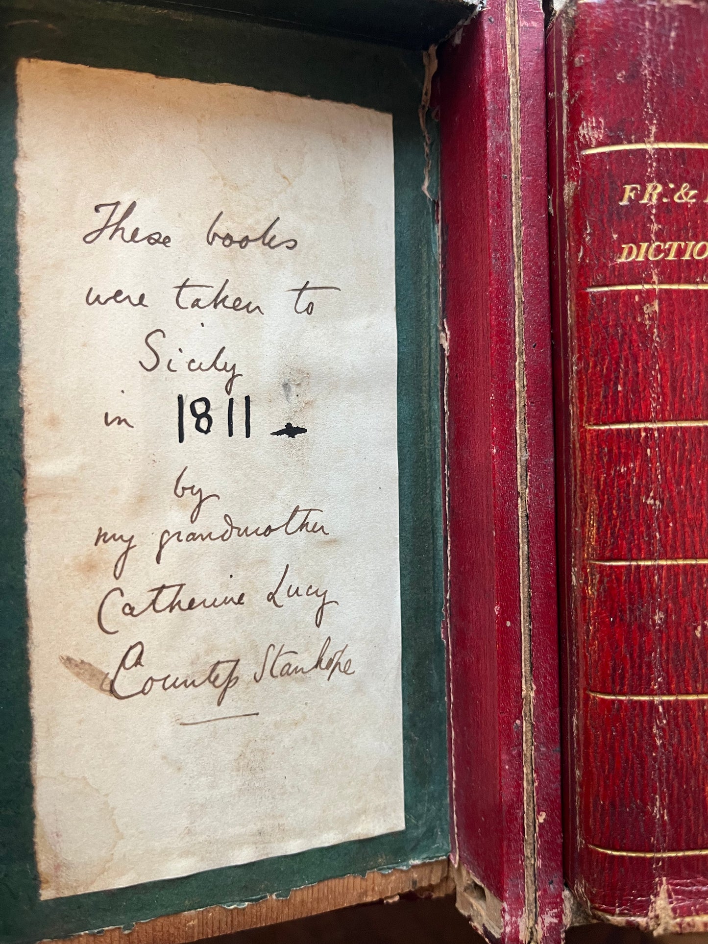 "A Traveller's Set of Books on Language and Geography from a Famous Family of 19th Century Women Travellers - The Stanhopes"