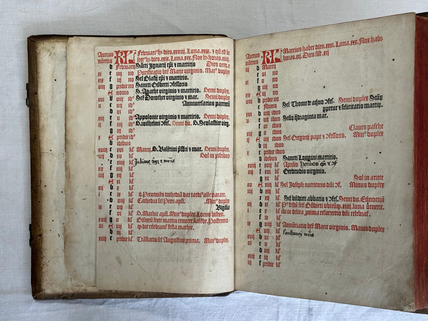 Incunable 1491 folio Nuremberg Missale with Full Page Old colour woodcut by Michael Wolgemut