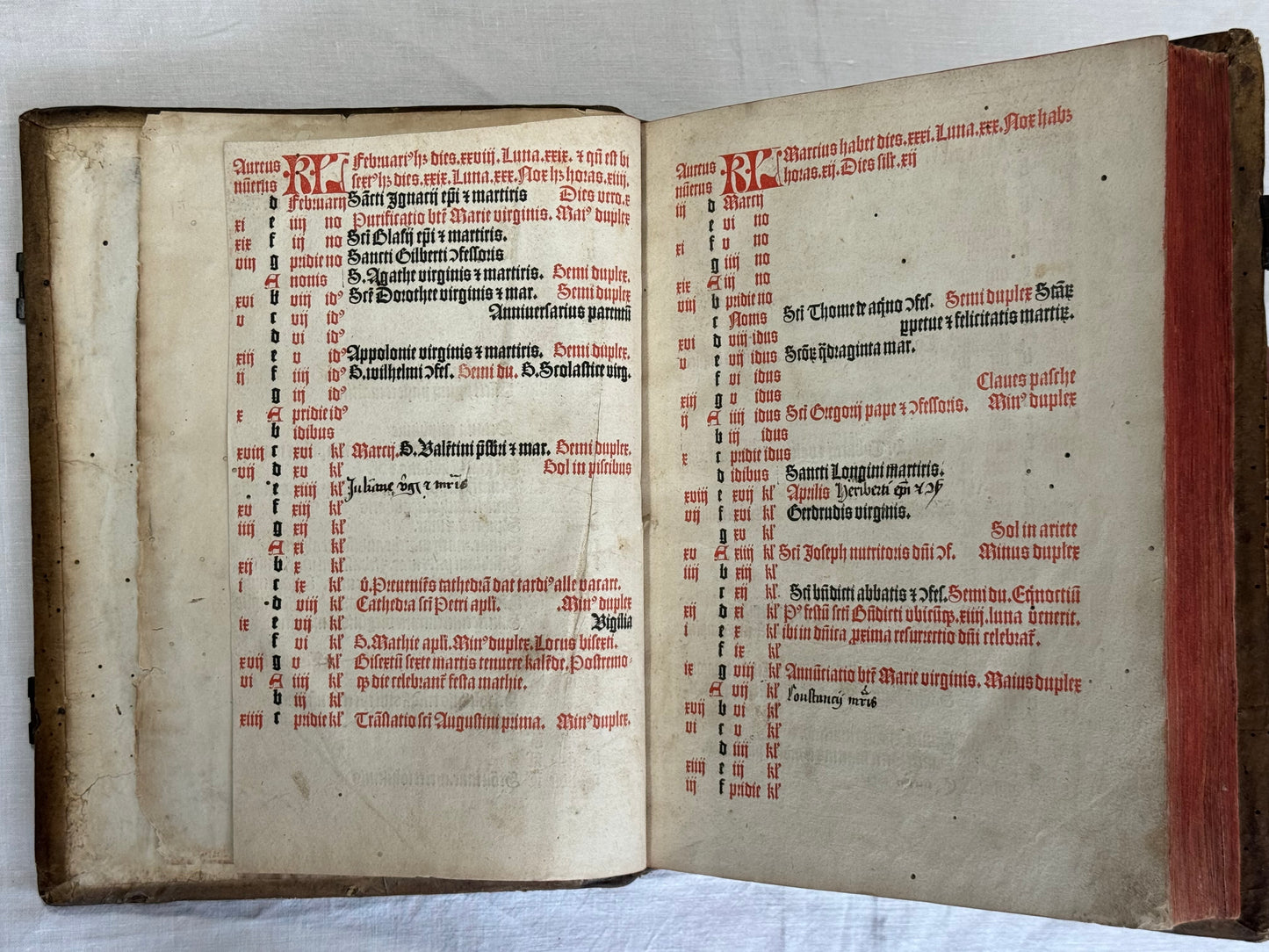Incunable 1491 folio Nuremberg Missale with Full Page Old colour woodcut by Michael Wolgemut