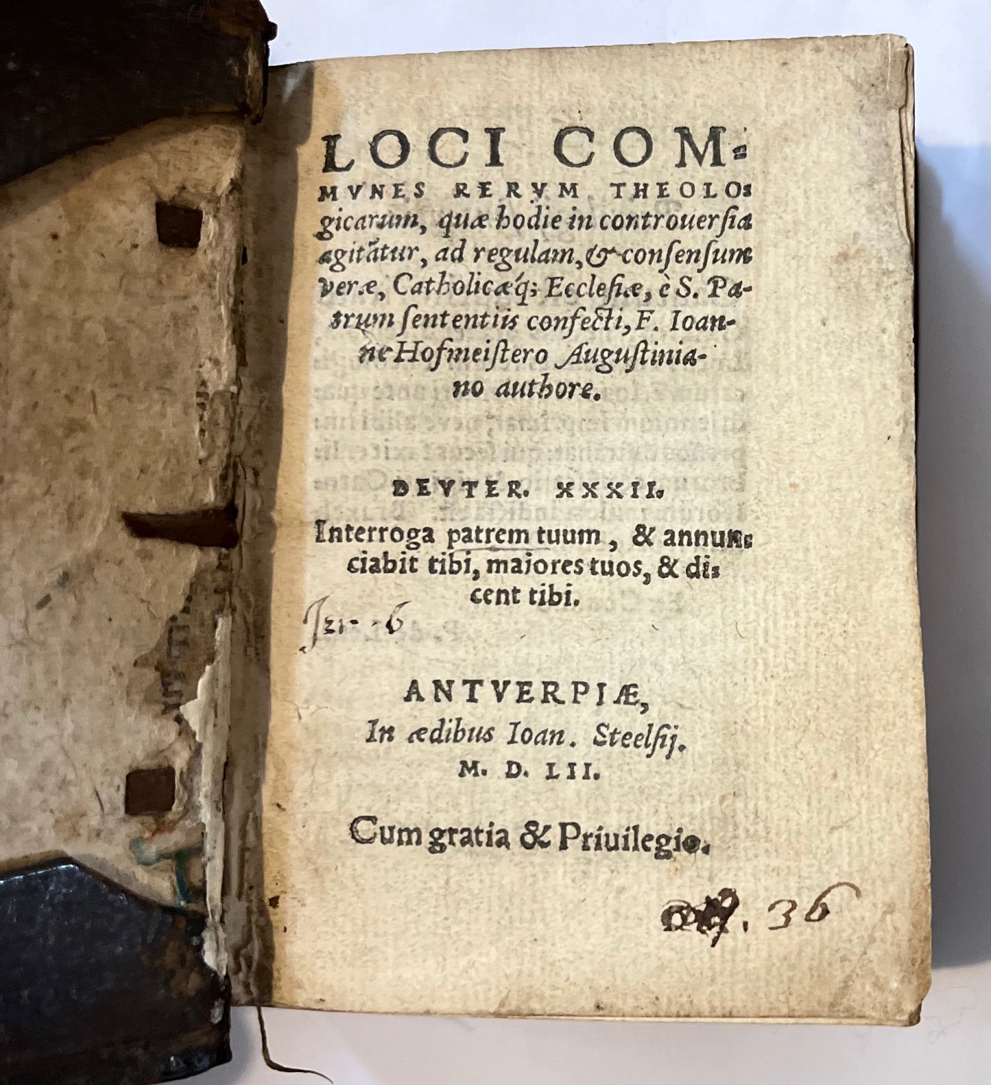 A Catholic Voice in Marian Oxford: Hoffmeister’s Loci Communes (1552) in an early Contemporary Oxford Binding (Gibson Roll 20)