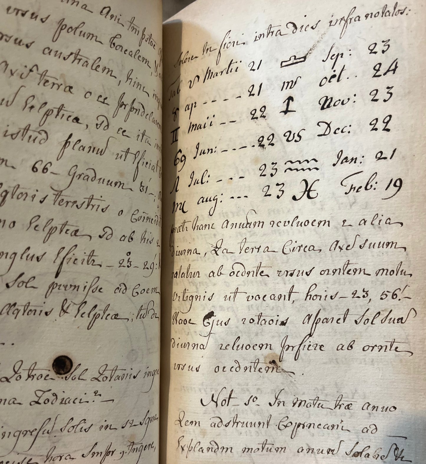 18th Century Latin Manuscript on Astronomy of English Origin - "Cosmographia" - Newtonian Astronomy