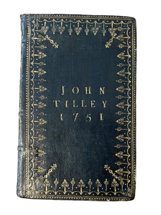 Lovely 1751 Devotional manuscript of "John Tilley" in a contemporary binding