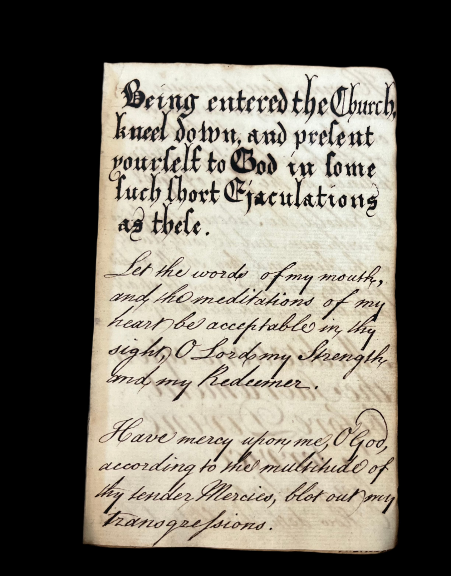 Lovely 1751 Devotional manuscript of "John Tilley" in a contemporary binding