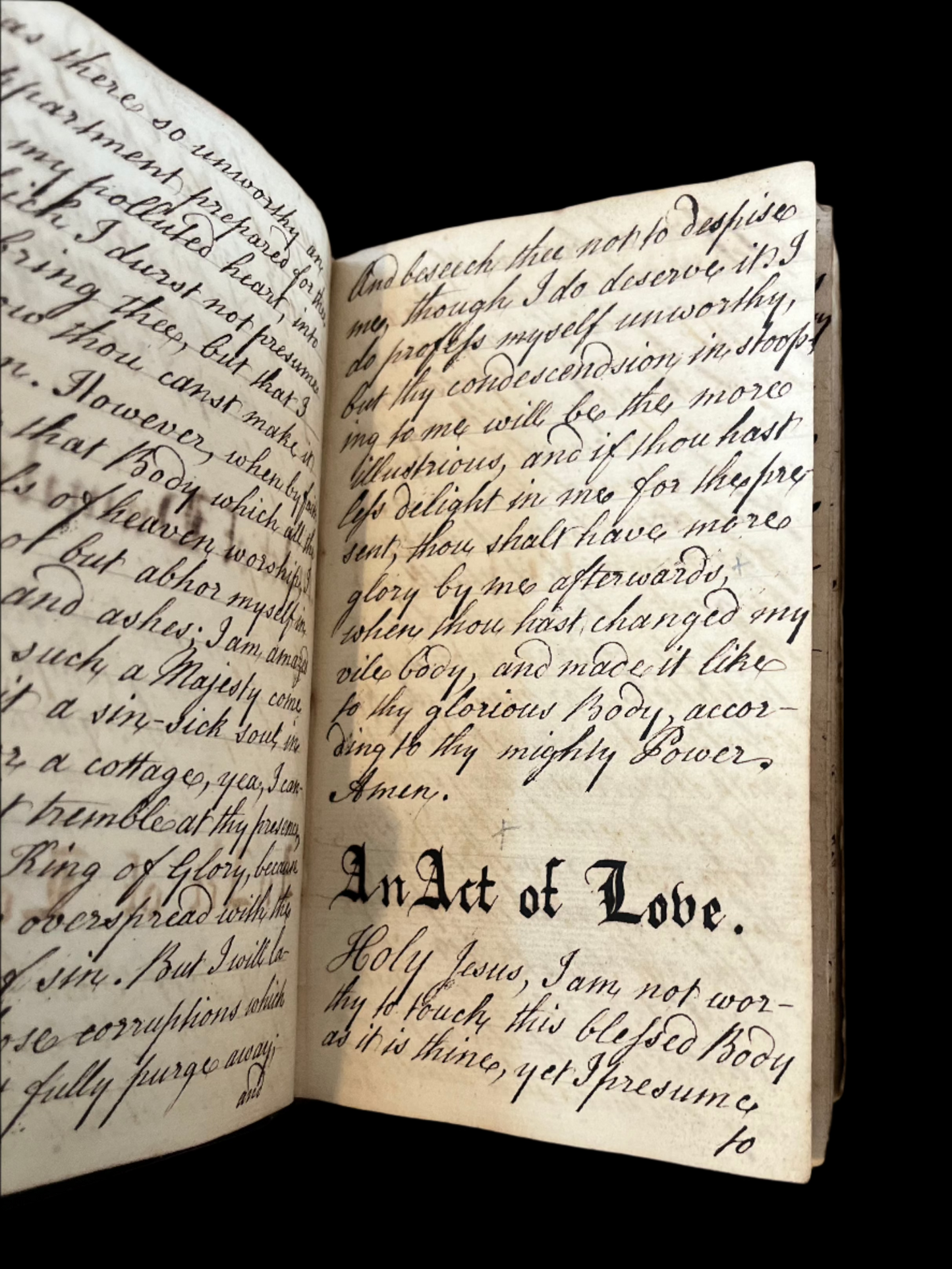 Lovely 1751 Devotional manuscript of "John Tilley" in a contemporary binding