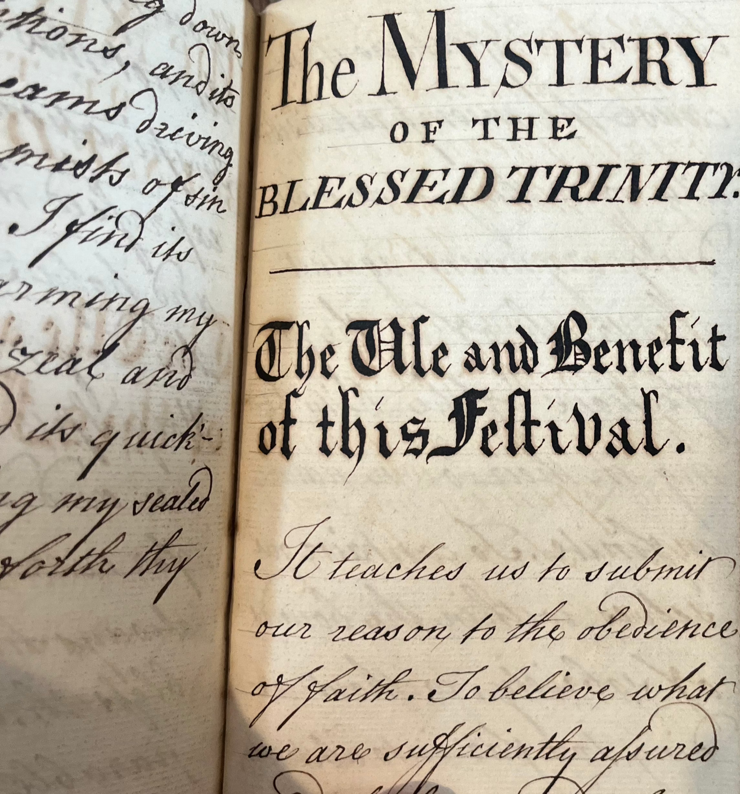 Lovely 1751 Devotional manuscript of "John Tilley" in a contemporary binding