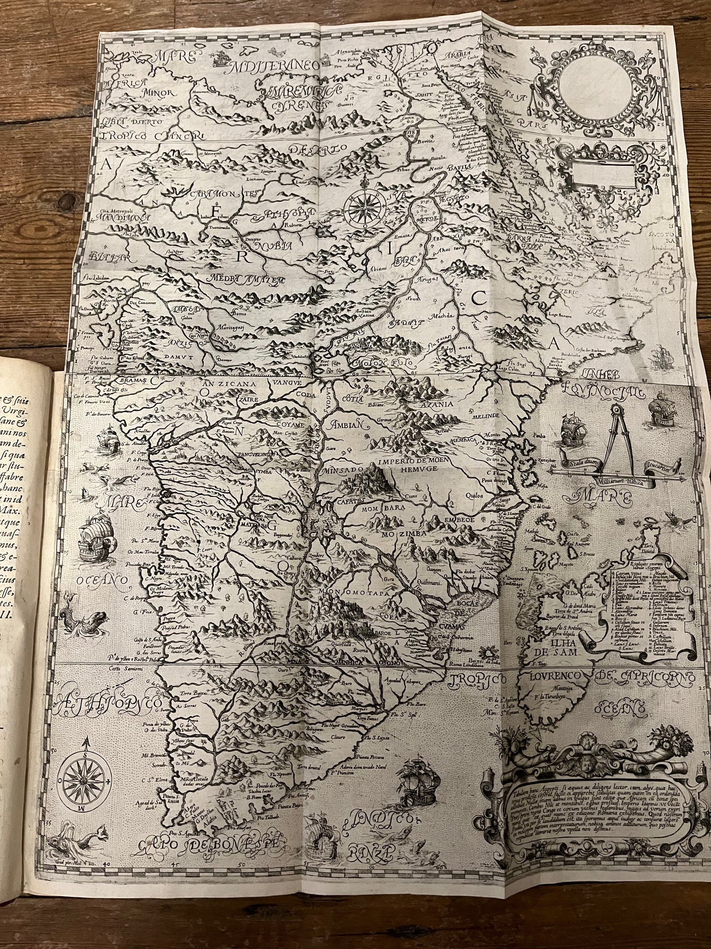 Rare "Appendix Congo" AND "Regnum Congo" 1598 and 1625 with large maps - Complete 1st editions