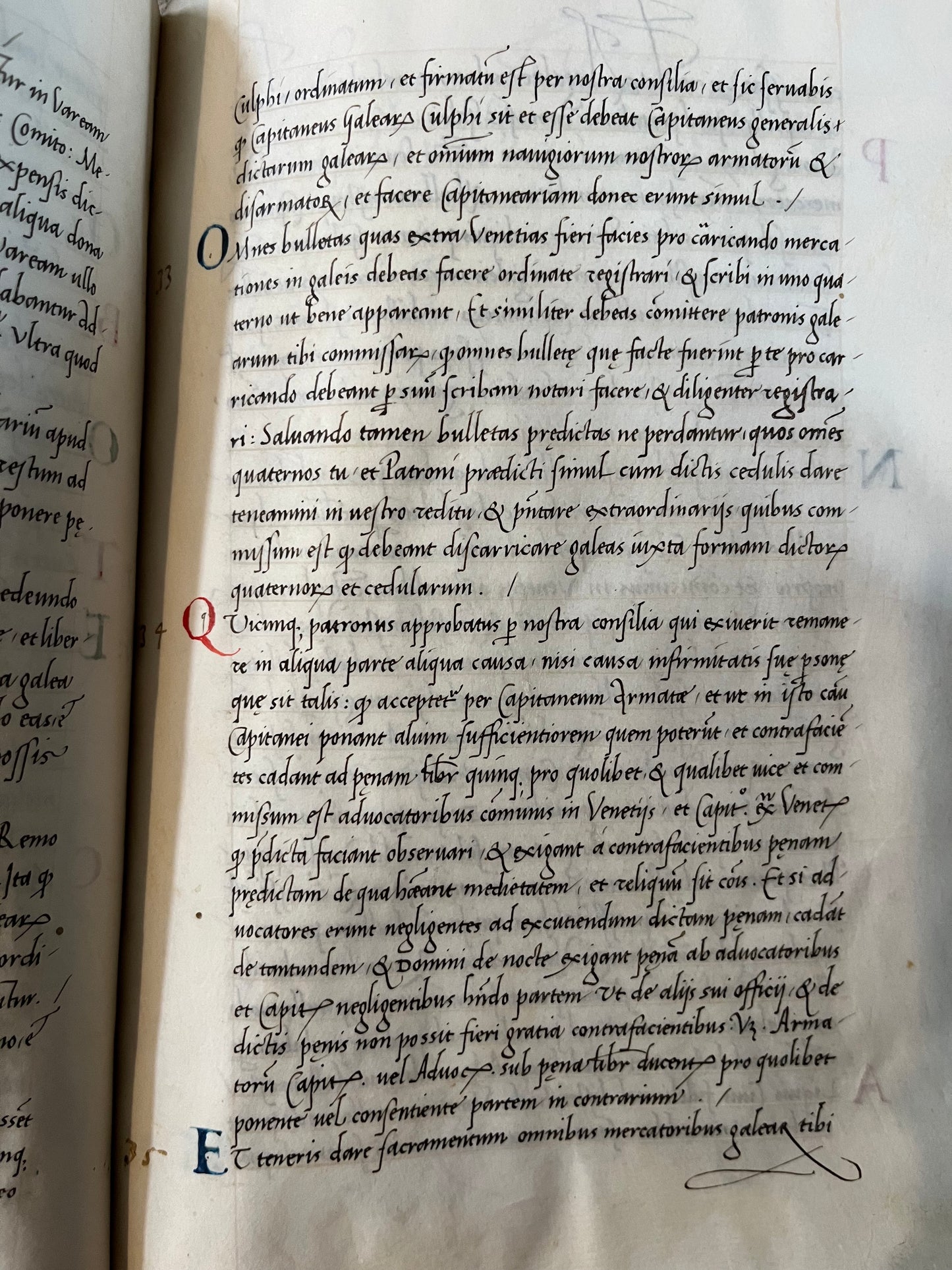 Regulations for a 1504 “Muda” from Venice to Alexandria and Beirut. A contemporary Manuscript on vellum documenting the Spice trade.