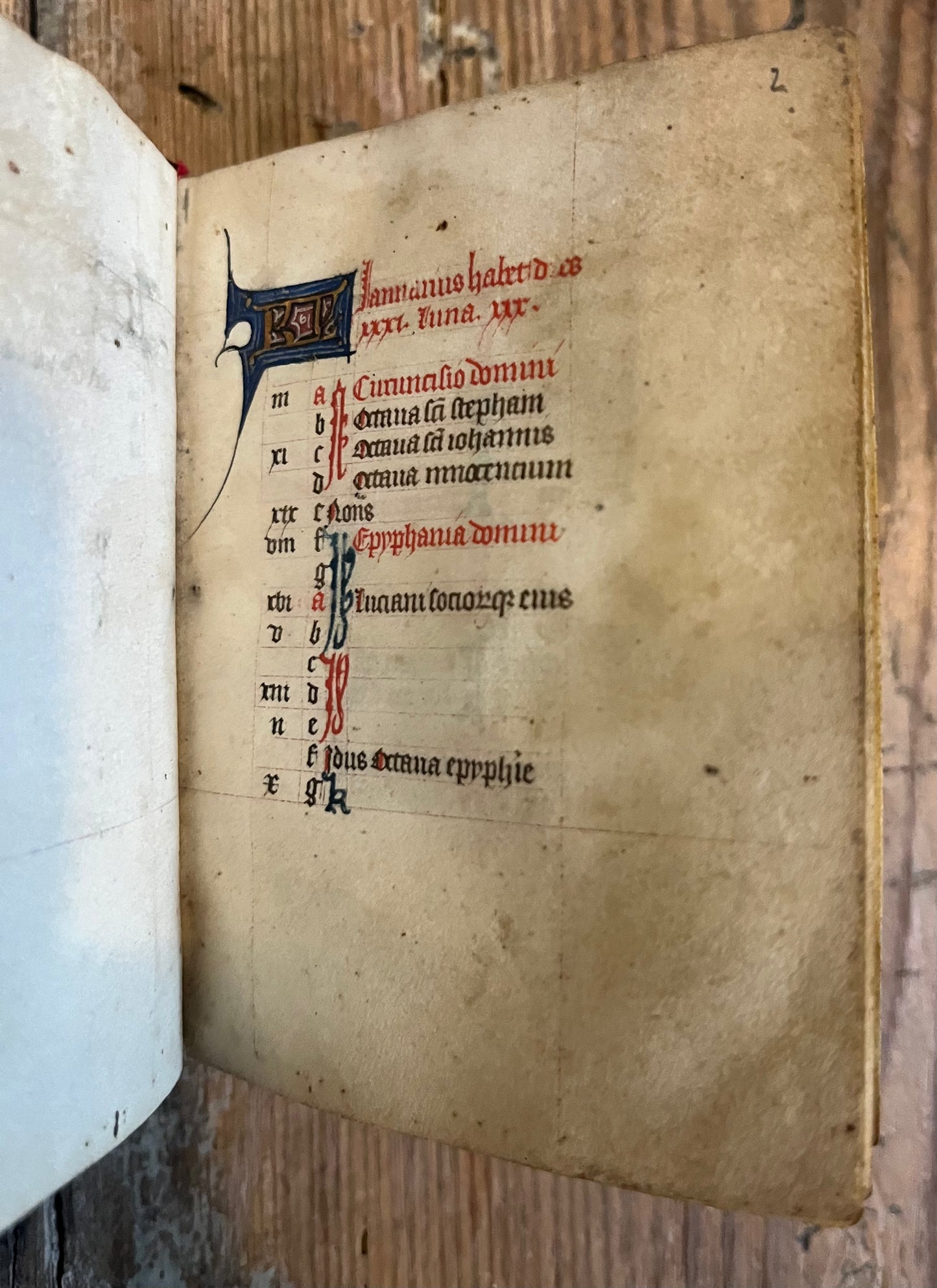 A charming French 15th Century Book of hours likely intended for the private devotion of an English woman - with 5 large illuminated Initials.