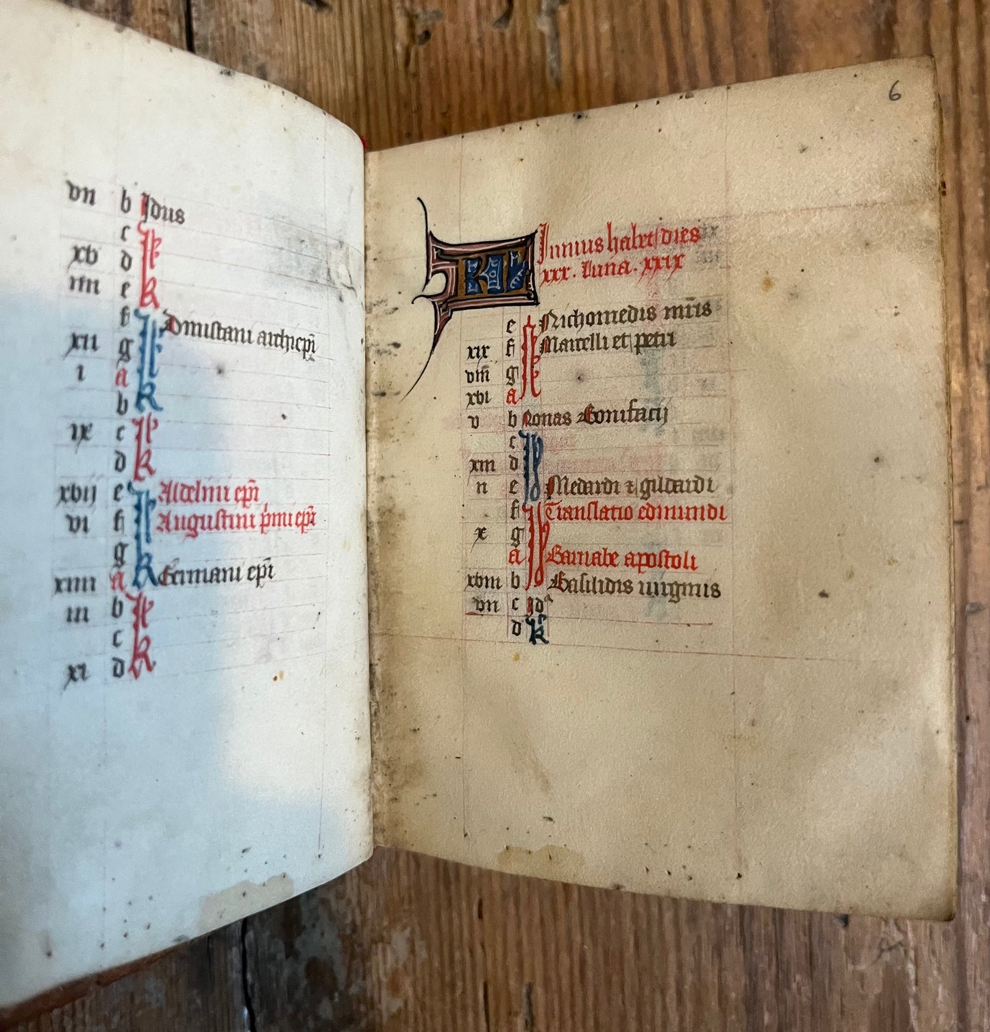 A charming French 15th Century Book of hours likely intended for the private devotion of an English woman - with 5 large illuminated Initials.