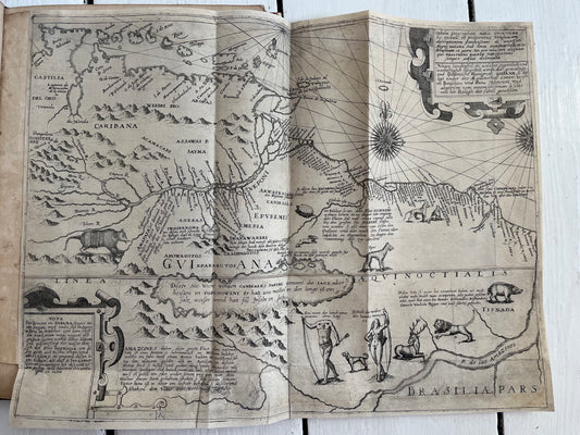 De Bry - Walter Raleigh - Search for Eldorado - 1599 - "Americæ Achter Theil. In welchem erstlich beschrieben wirt das Mächtige vnd Goldtreiche Königreich Guiana."