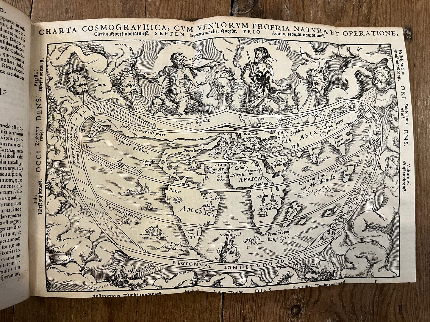"Cosmographia Petri Apiani per Gemma Frisium..." - Peter Apian - 1564 - with 14th Century Manuscript binding of Mark:14 and a ca 13th Century Hebrew fragment of Rashi to Exodus 25:31-34