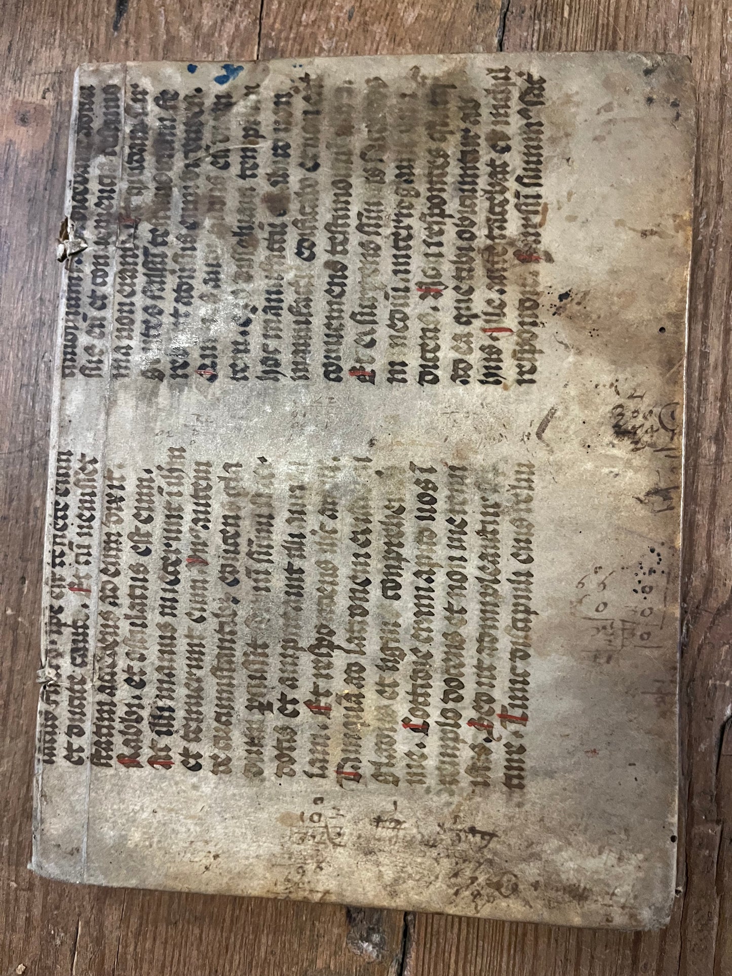 "Cosmographia Petri Apiani per Gemma Frisium..." - Peter Apian - 1564 - with 14th Century Manuscript binding of Mark:14 and a ca 13th Century Hebrew fragment of Rashi to Exodus 25:31-34
