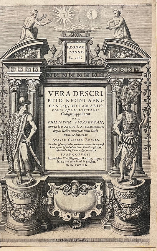 Copy of Regnum Congo hoc est Vera descriptio regni Africani, quod tam ab Incolis quam Lusitanis Congus appellatur - Petits Voyages part 1  1598