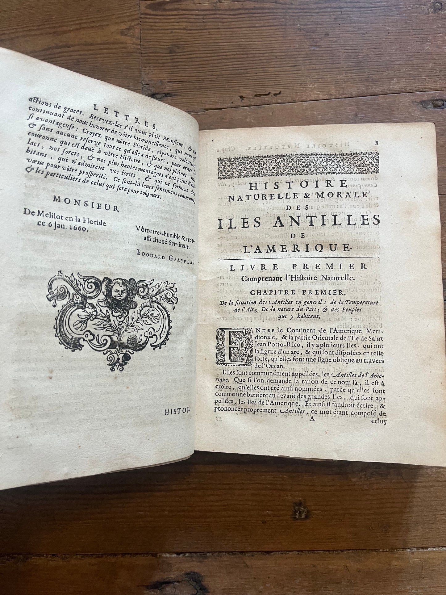 L’Histoire Naturelle et Morale Des Iles Antilles D’Amerique - 1717