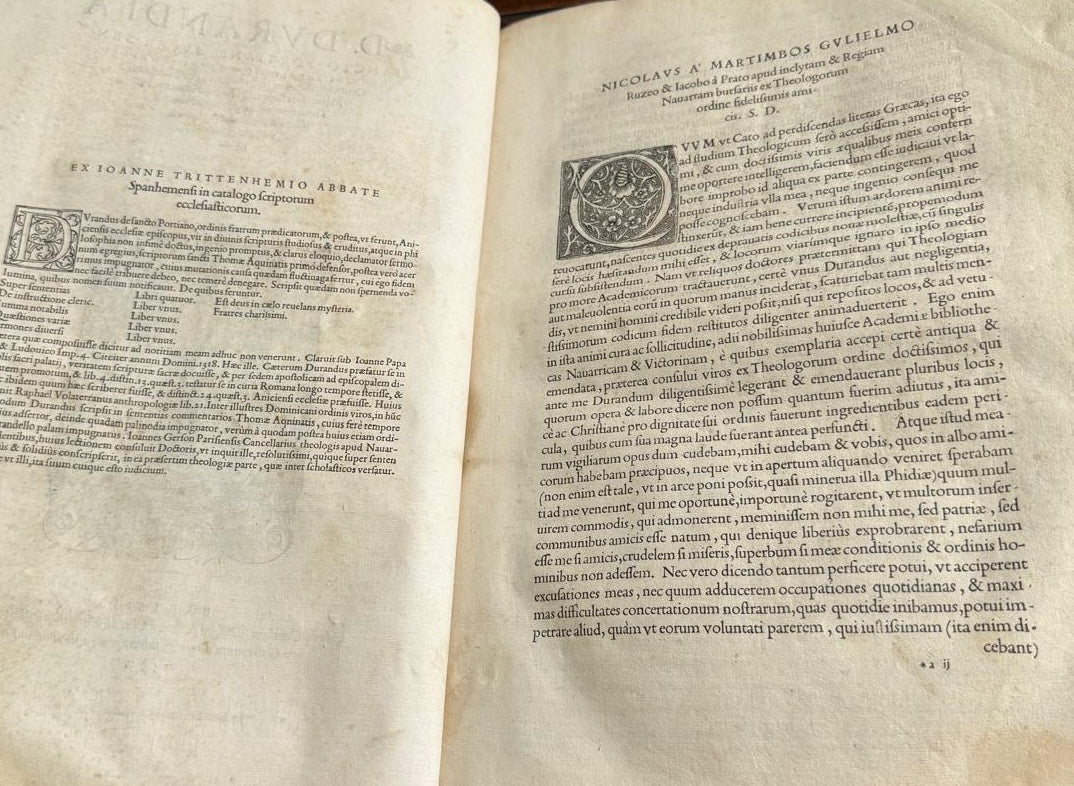 Charlotte Guillard — the first woman printer of Paris - edition of Guillaume Durand's commentary on Peter Lombard’s Sentences - 1550