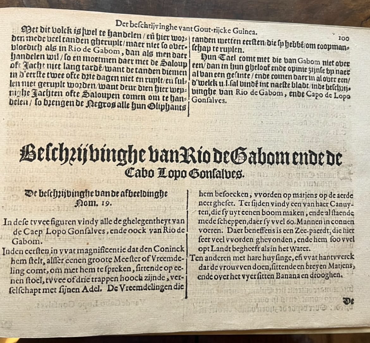 Pieter de Marees's Beschrijvinghe ende Historische verhael vant Gout koninckrijck van Guinea - Rare 1617 Colijn Dutch Edition - Oblong Octavo