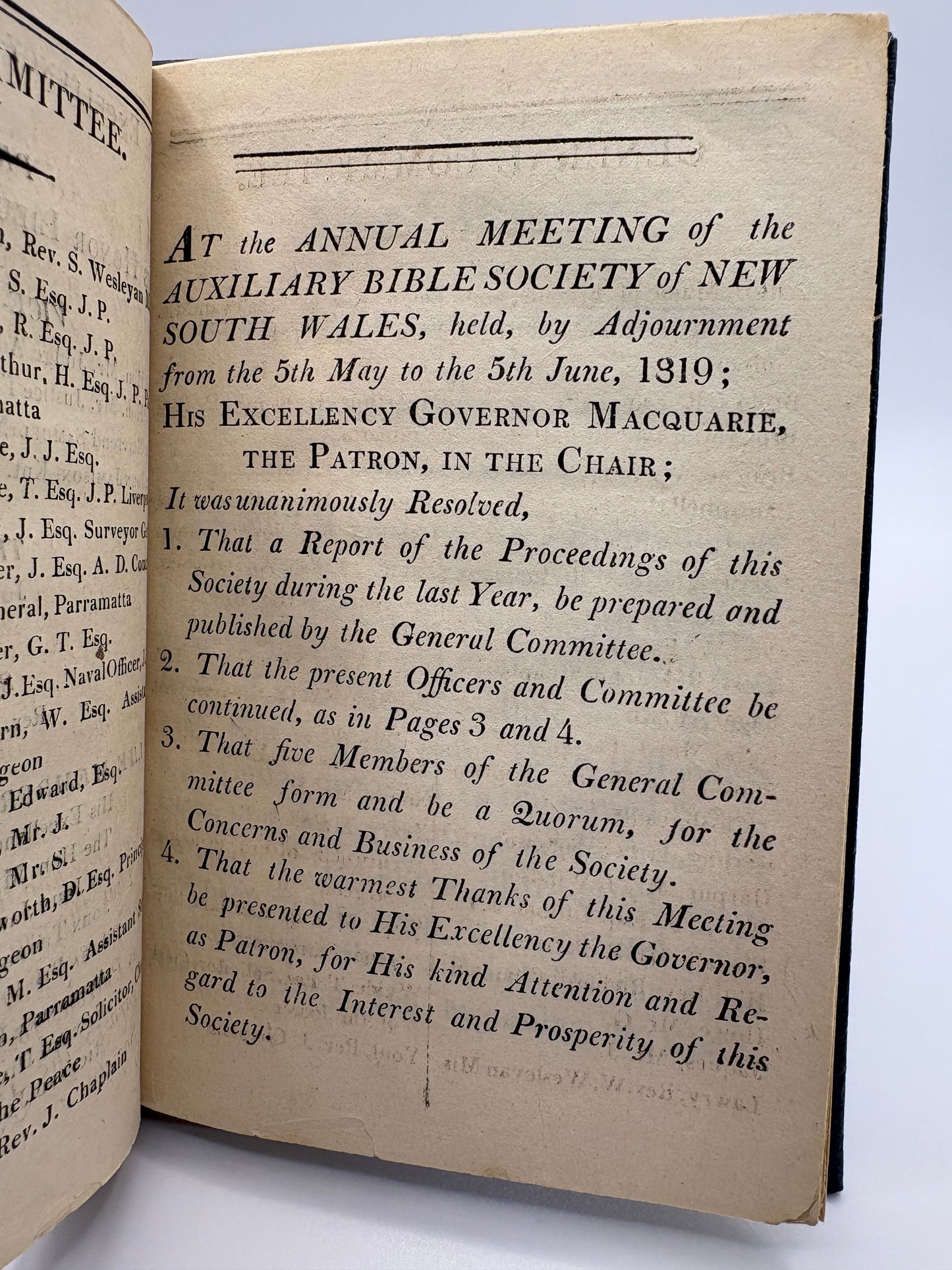 Australian “Incunable” - Early Australian printing by the “Father” of Australian printing - George Howe – a convict printer