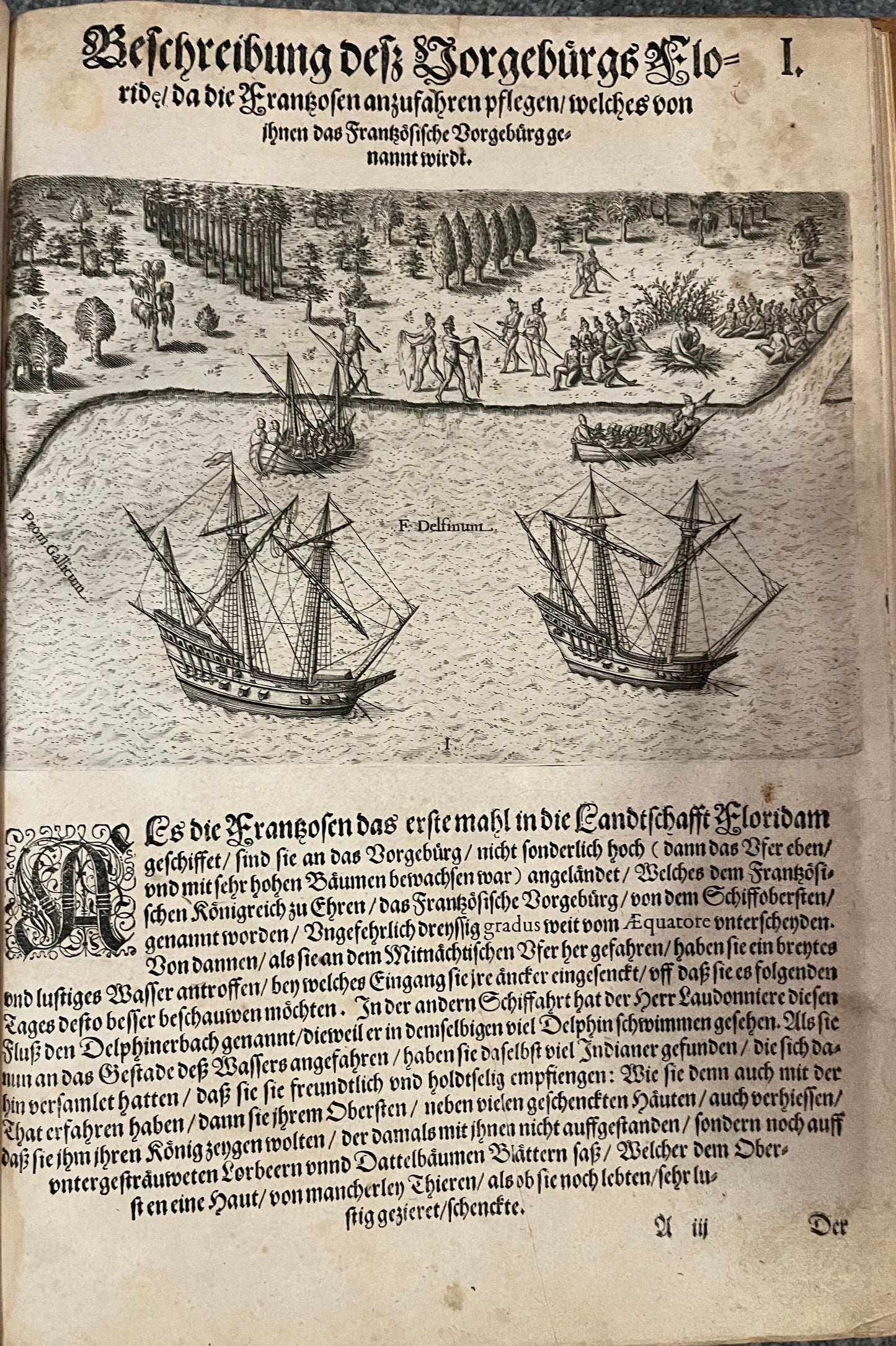 Part 2 of De Bry's Grands Voyages - Brevis Narratio - Jacques Le Moyne - De Bry Florida - Complete set of 42 plates and Title page - German 1st Edition - 1591