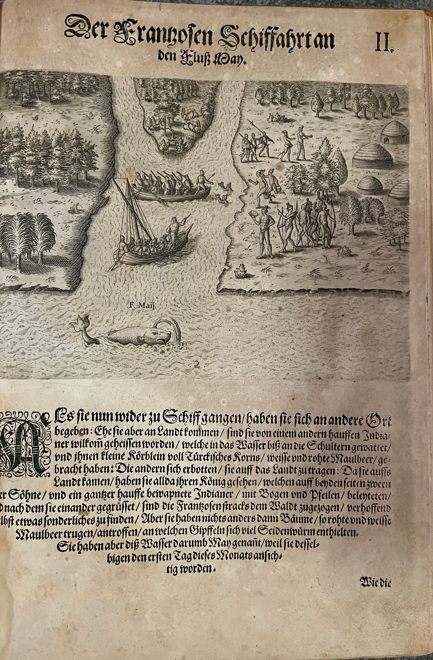 Part 2 of De Bry's Grands Voyages - Brevis Narratio - Jacques Le Moyne - De Bry Florida - Complete set of 42 plates and Title page - German 1st Edition - 1591