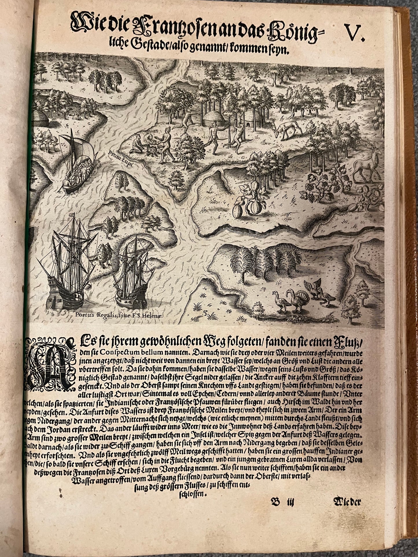 Part 2 of De Bry's Grands Voyages - Brevis Narratio - Jacques Le Moyne - De Bry Florida - Complete set of 42 plates and Title page - German 1st Edition - 1591