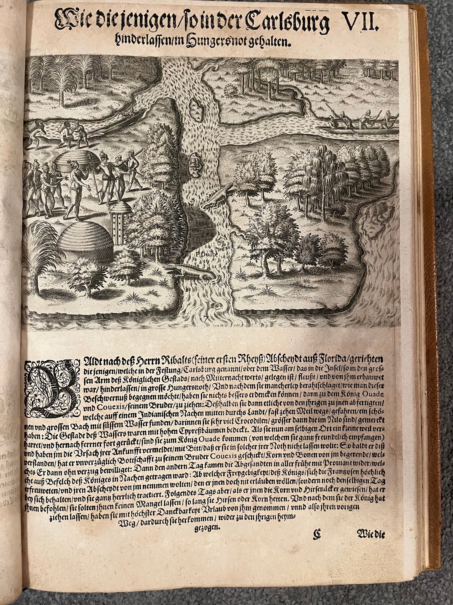 Part 2 of De Bry's Grands Voyages - Brevis Narratio - Jacques Le Moyne - De Bry Florida - Complete set of 42 plates and Title page - German 1st Edition - 1591