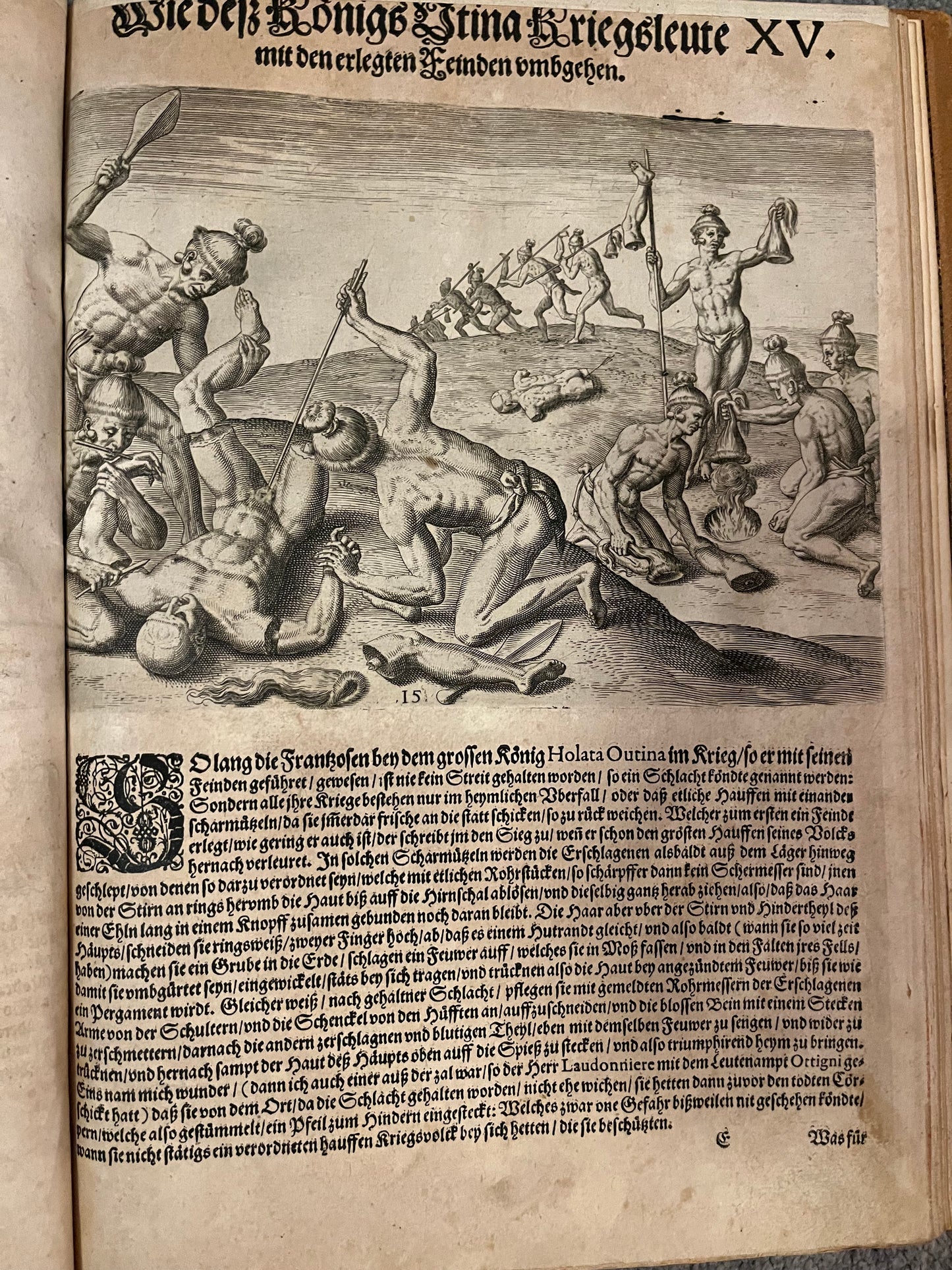 Part 2 of De Bry's Grands Voyages - Brevis Narratio - Jacques Le Moyne - De Bry Florida - Complete set of 42 plates and Title page - German 1st Edition - 1591