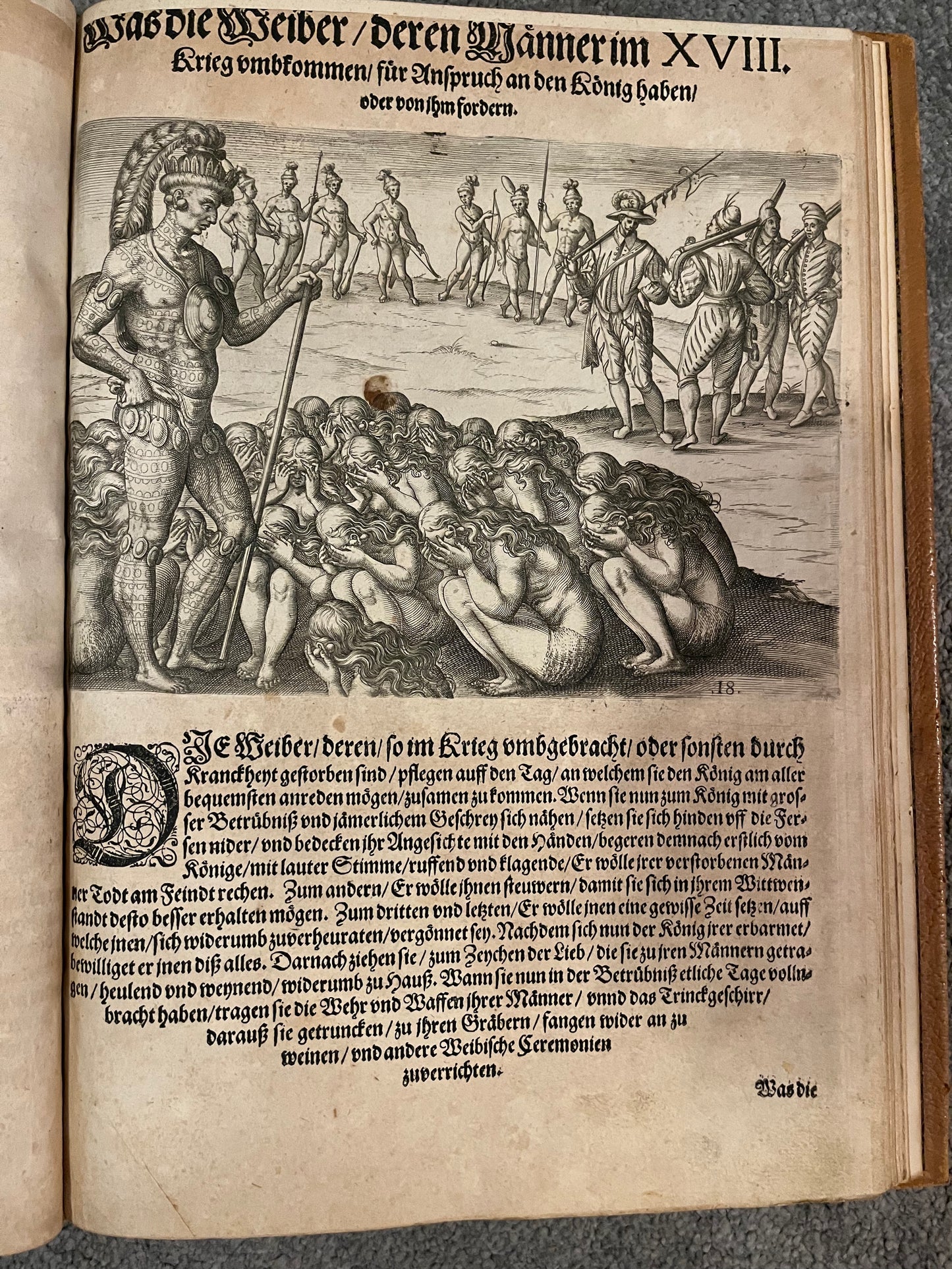 Part 2 of De Bry's Grands Voyages - Brevis Narratio - Jacques Le Moyne - De Bry Florida - Complete set of 42 plates and Title page - German 1st Edition - 1591