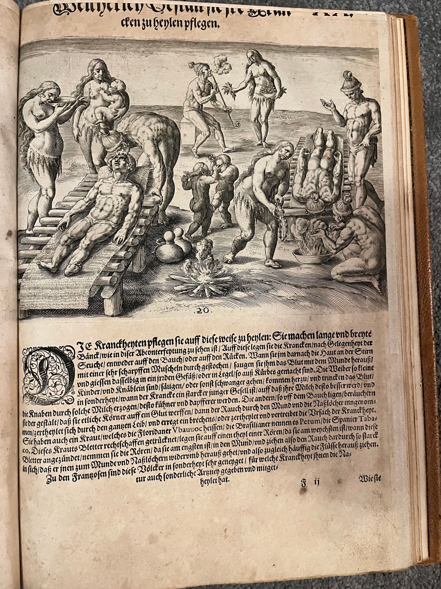 Part 2 of De Bry's Grands Voyages - Brevis Narratio - Jacques Le Moyne - De Bry Florida - Complete set of 42 plates and Title page - German 1st Edition - 1591