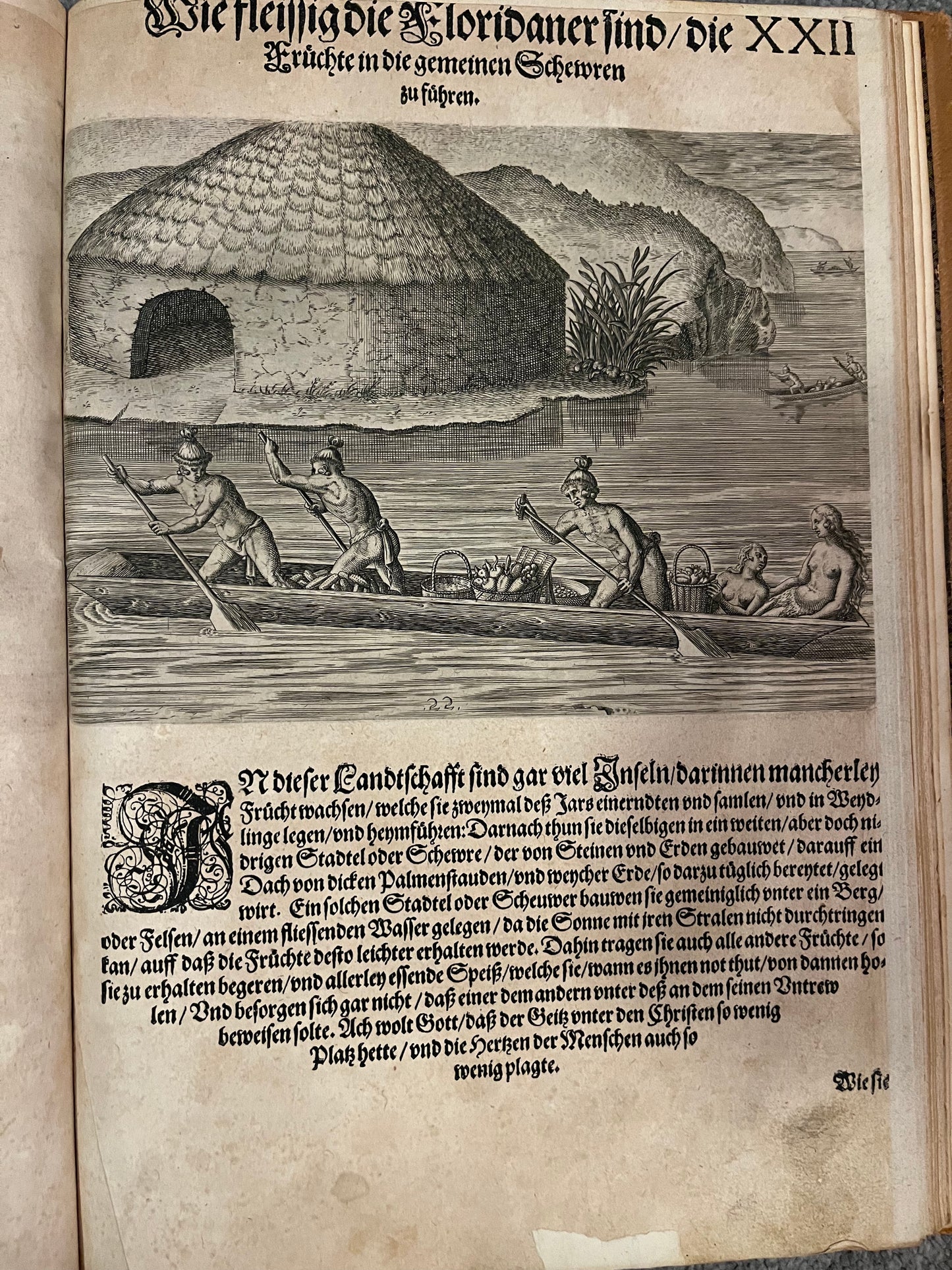 Part 2 of De Bry's Grands Voyages - Brevis Narratio - Jacques Le Moyne - De Bry Florida - Complete set of 42 plates and Title page - German 1st Edition - 1591