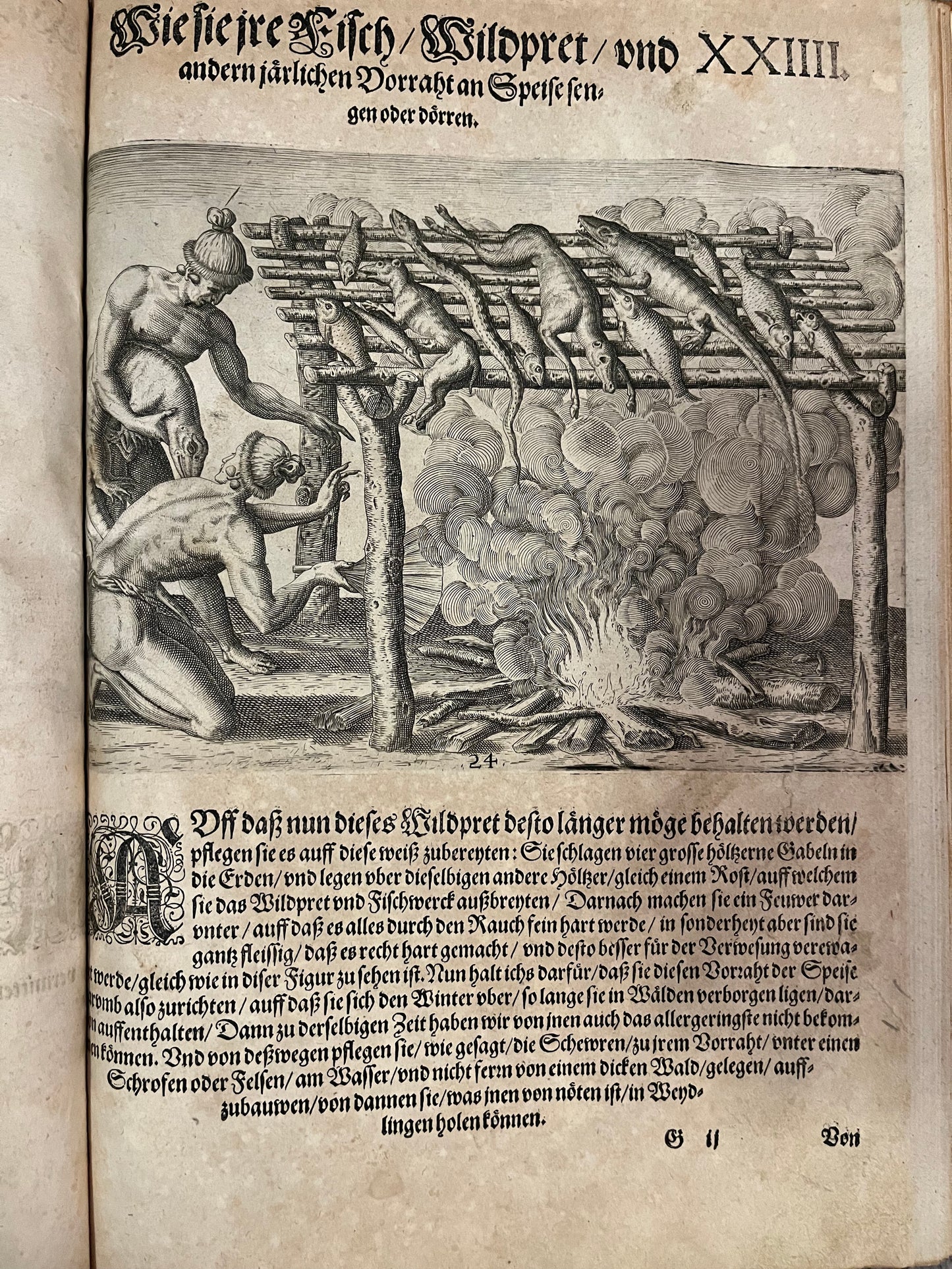 Part 2 of De Bry's Grands Voyages - Brevis Narratio - Jacques Le Moyne - De Bry Florida - Complete set of 42 plates and Title page - German 1st Edition - 1591