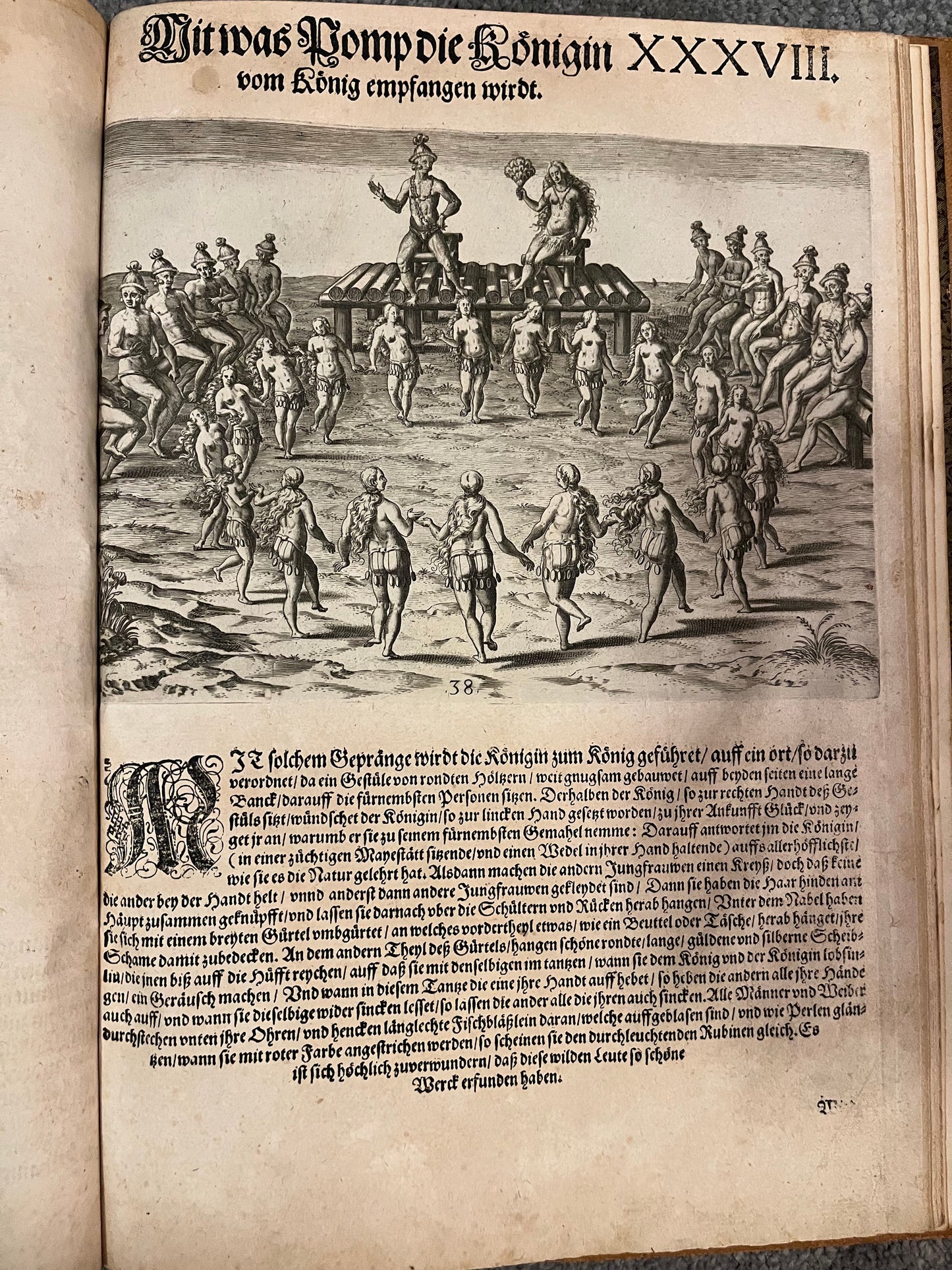 Part 2 of De Bry's Grands Voyages - Brevis Narratio - Jacques Le Moyne - De Bry Florida - Complete set of 42 plates and Title page - German 1st Edition - 1591